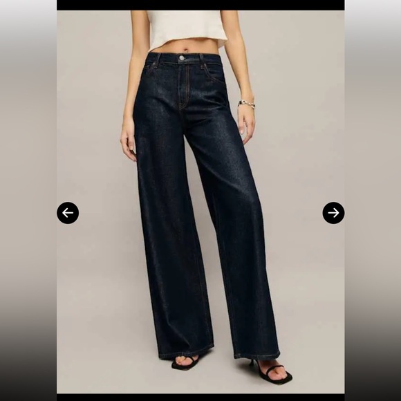 NWT Reformation QUARRY RUI WIDE LEG JEAN Size 26 - Picture 2 of 9